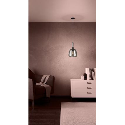 Eglo - Żyrandol na lince 1xE27/40W/230V dymny