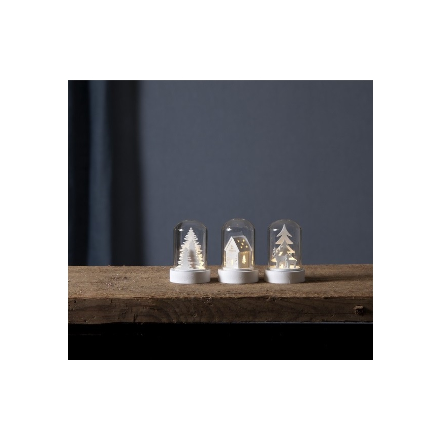 Eglo - ZESTAW 3x świątecznych dekoracji LED/0,06W/1xCR2032, białe