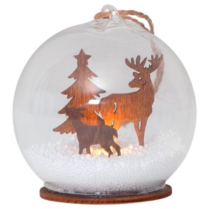 Eglo - LED Dekoracja bożonarodzeniowa 1xLED/0,06W/1xCR2032 brązowa