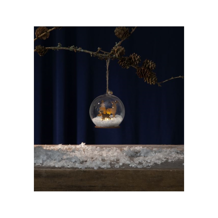 Eglo - LED Dekoracja bożonarodzeniowa 1xLED/0,06W/1xCR2032 brązowa