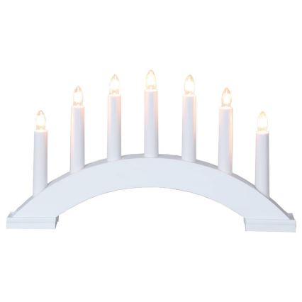 Eglo - Świecznik bożonarodzeniowy 7xE10/3W/230V biały