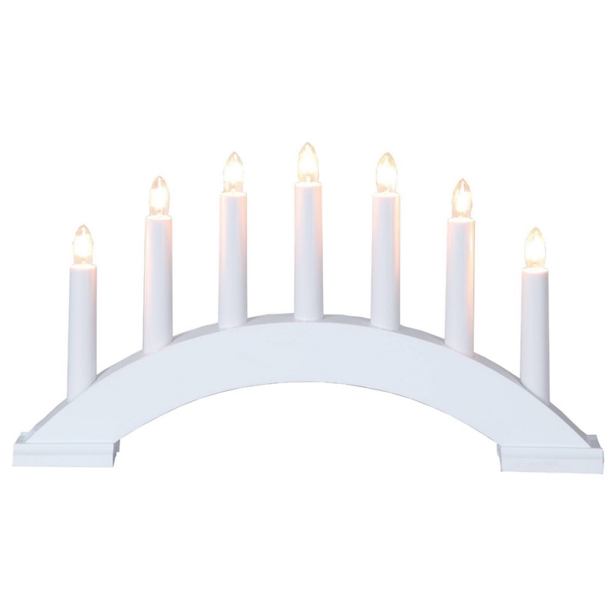 Eglo - Świecznik bożonarodzeniowy 7xE10/3W/230V biały