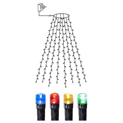 Eglo - LED Zewnętrzny łańcuch bożonarodzeniowy LED 160xLED 2m IP44 multikolor