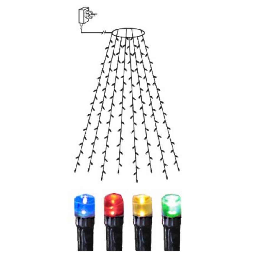 Eglo - LED Zewnętrzny łańcuch bożonarodzeniowy LED 160xLED 2m IP44 multikolor