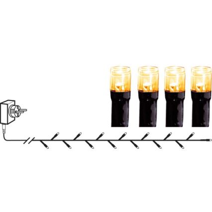 Eglo - LED Zewnętrzny łańcuch bożonarodzeniowy 180xLED 17,6m IP44 ciepła biel