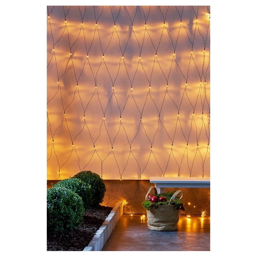 Eglo - LED Zewnętrzny łańcuch bożonarodzeniowy 160xLED 2m IP44 ciepła biel
