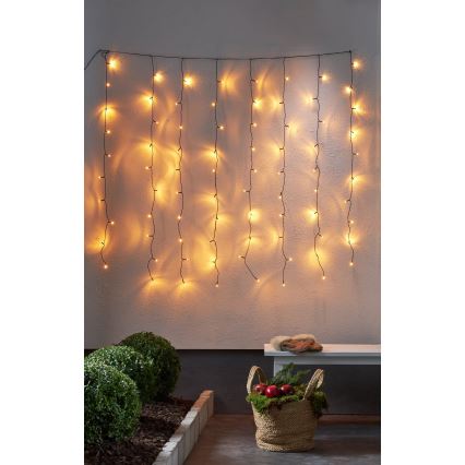 Eglo - LED Zewnętrzna kurtyna bożonarodzeniowa 80xLED 1,3m IP44 ciepła biel
