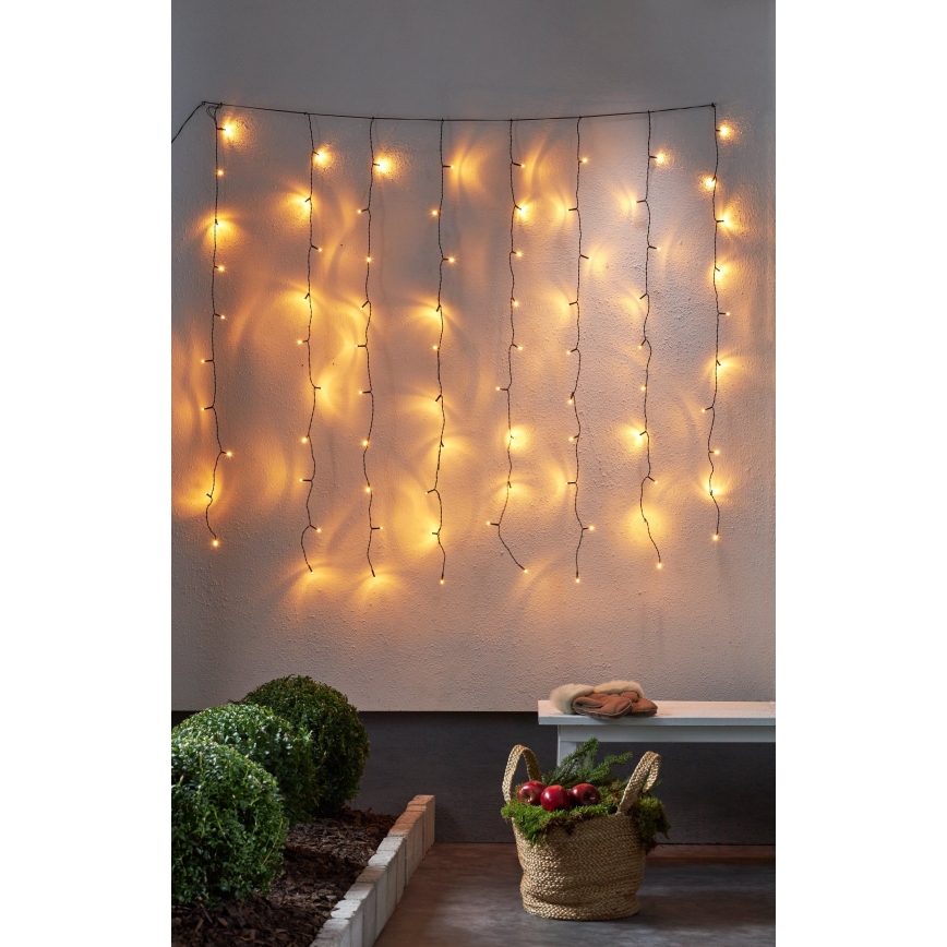 Eglo - LED Zewnętrzna kurtyna bożonarodzeniowa 80xLED 1,3m IP44 ciepła biel