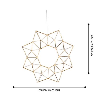 Eglo 411017 - LED Dekoracja bożonarodzeniowa EDGE LED/1,92W/3/230V Gwiazda