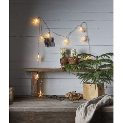 Eglo - LED Łańcuch bożonarodzeniowy 10xLED 2,1m ciepła biel