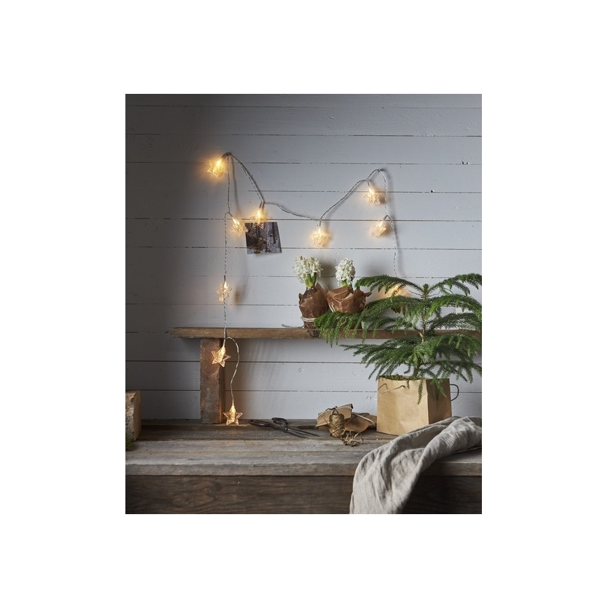 Eglo - LED Łańcuch bożonarodzeniowy 10xLED 2,1m ciepła biel