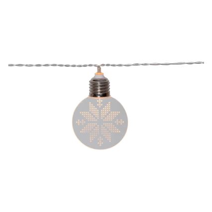 Eglo 411112 - LED Łańcuch bożonarodzeniowy ORNAMENT 10xLED/3xAA 1,8m ciepła biel