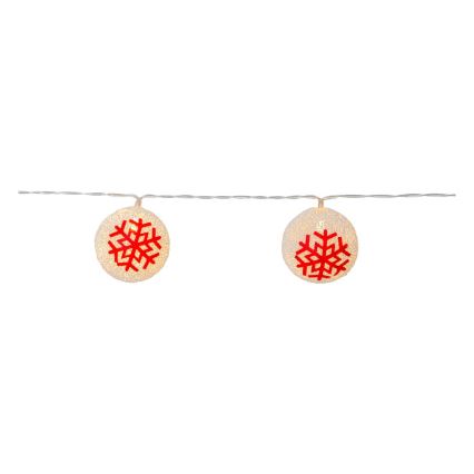 Eglo 411113 - LED Łańcuch świąteczny ORNAMENT 10xLED/3xAA 1,65m ciepła biel