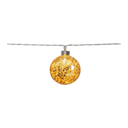 Eglo 411115 -  LED Łańcuch dekoracyjny GLITTER 10xLED/2xAA 1,3m ciepła biel