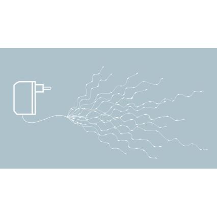 Eglo - łańcuch LED 360 diod, 2 m, ciepła biel