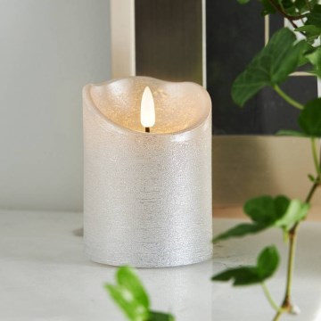 Eglo 411502 - LED Świeczka FLAMME RUSTIC LED/2xAA srebrna