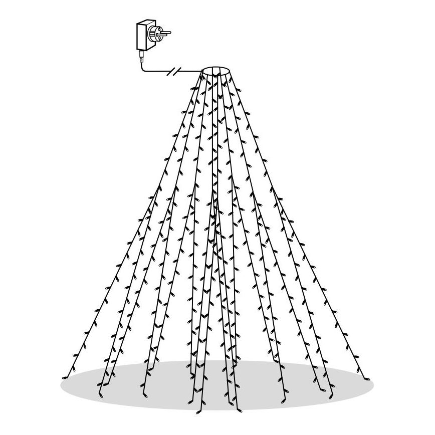 Eglo - LED Zewnętrzny łańcuch bożonarodzeniowy 360xLED 2m IP44 ciepła biel