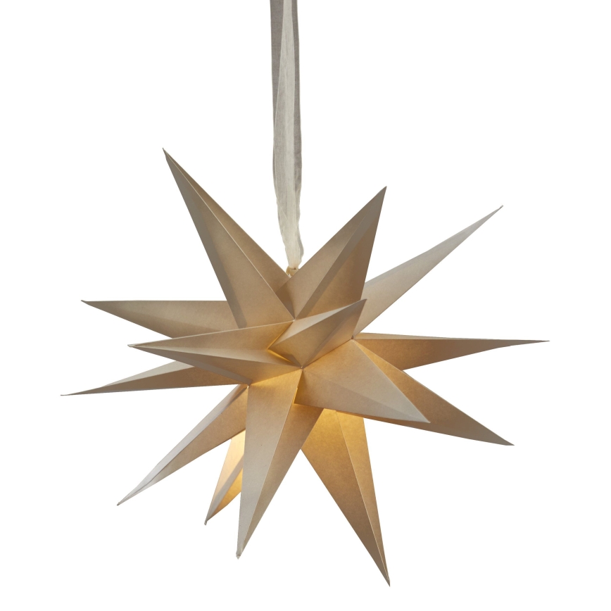 Eglo 411566 - Dekoracja bożonarodzeniowa DECEMBER Gwiazda 35 cm beżowy
