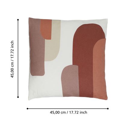 Eglo 420007 - Poduszka dekoracyjna CHEVERY 45x45 cm biała/czerwona