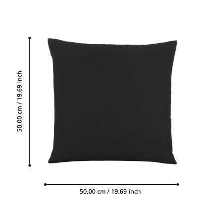 Eglo 420024 - Dekoracyjna poduszka ILES 50x50 cm czarna