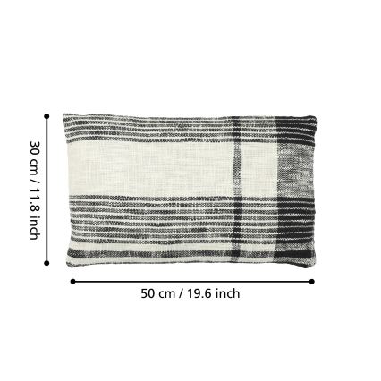 Eglo 420062 - Poduszka dekoracyjna CHEVERY 30x50 cm kremowa/czarna