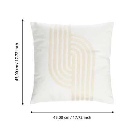 Eglo 420241 - Dekoracyjna poduszka BERHALA 45x45 cm biała/beżowa