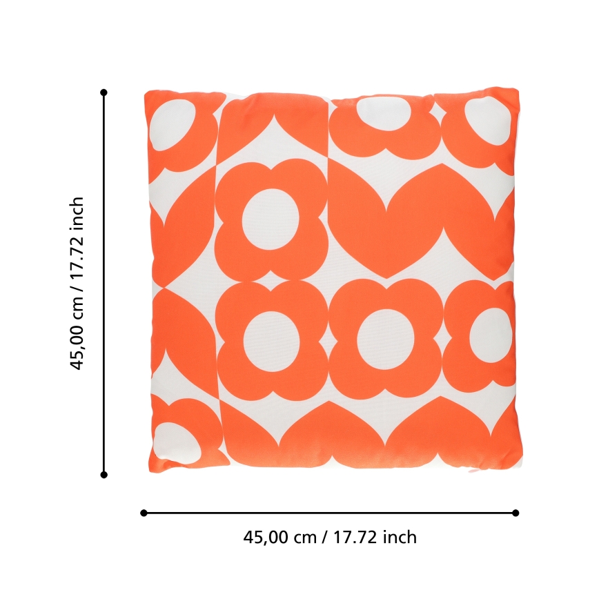 Eglo 420247 - Poduszka dekoracyjna TSUNAN 45x45 cm pomarańczowa