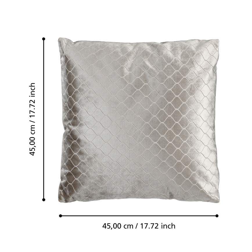 Eglo 420284 - Dekoracyjna poduszka SINGU 45x45 cm szara