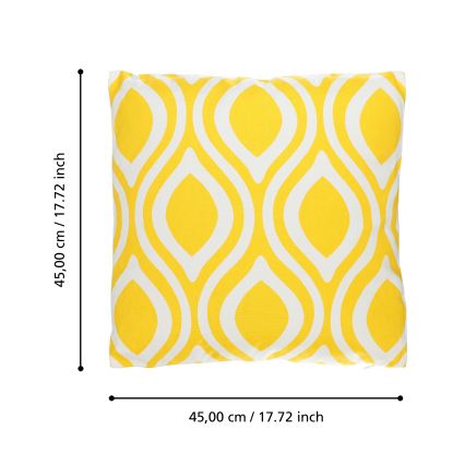 Eglo 420293 - Dekoracyjna poduszka CHEVERY 45x45 cm żółta