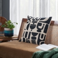 Eglo 420307 - Poduszka dekoracyjna CHEVERY 45x45 cm kremowa/czarna
