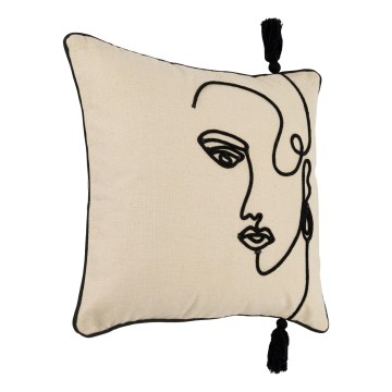 Eglo 420329 - Poduszka dekoracyjna CHEVERY 45x45 cm kremowa/czarna