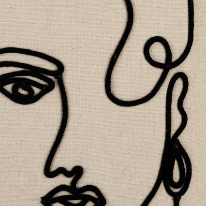 Eglo 420329 - Poduszka dekoracyjna CHEVERY 45x45 cm kremowa/czarna