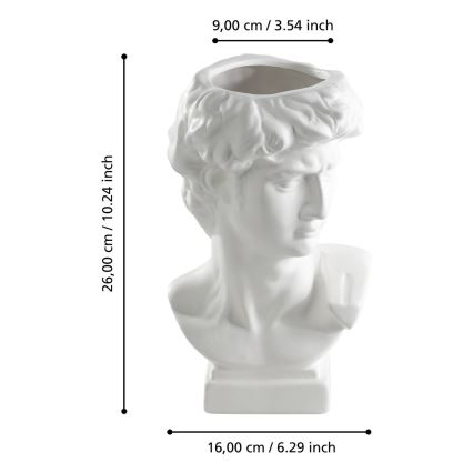 Eglo - Waza ceramiczna 26x16 cm biały