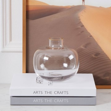 Eglo 421214 - Szklany wazon SIRANANA 11,8x13 cm przezroczysty/złoty