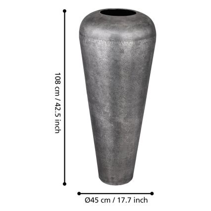 Eglo 421336 - Metalowy wazon MIYAZAKI 108x45 cm szary