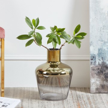 Eglo 421368 - Szklany wazon SAMUNTAI 32x25 cm złoty