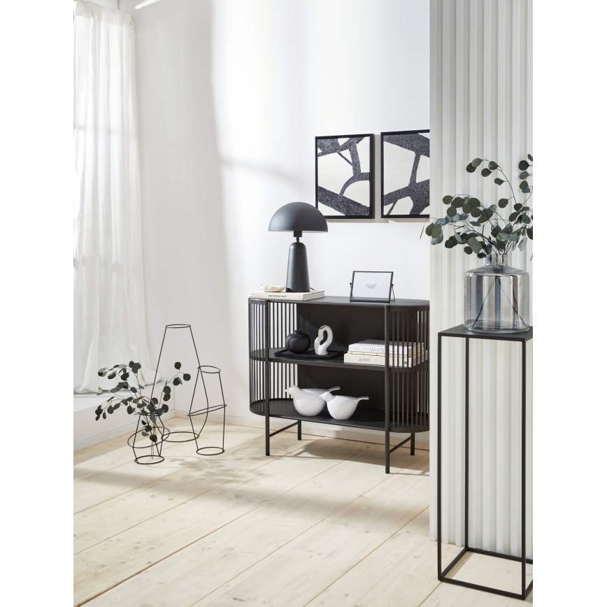 Eglo 421385 - Szklany wazon NABAS 24,5x21 cm czarny/przydymiony