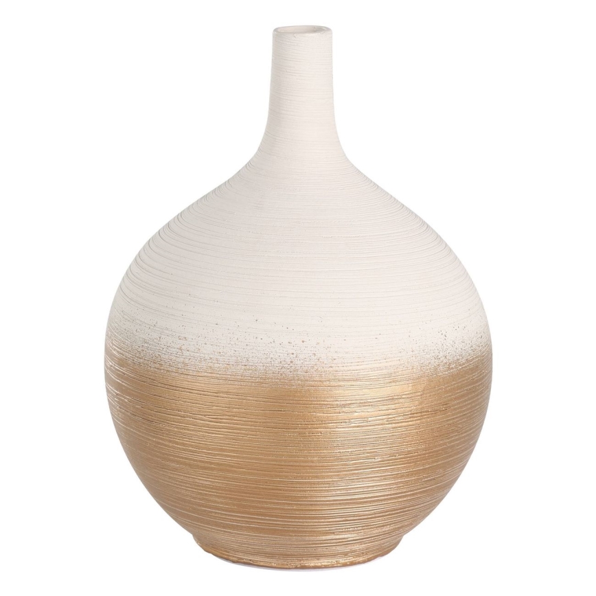 Eglo - Waza ceramiczna 22x16 cm biały/złoty
