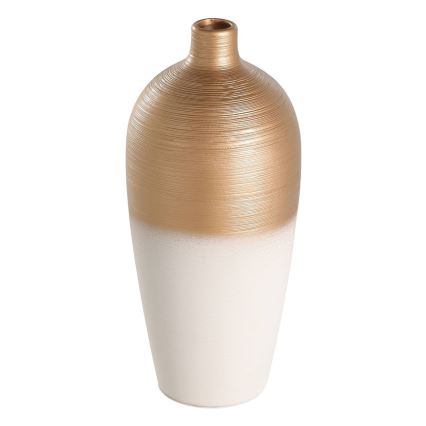 Eglo - Wazon ceramiczny 28x15 cm biały/złoty