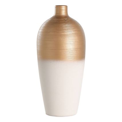 Eglo - Wazon ceramiczny 28x15 cm biały/złoty
