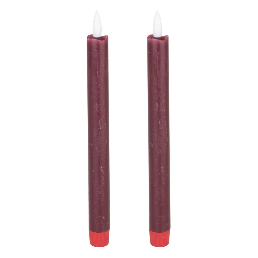 Eglo - ZESTAW 2x Świeca LED LED/1xAAA 24,5 cm czerwona