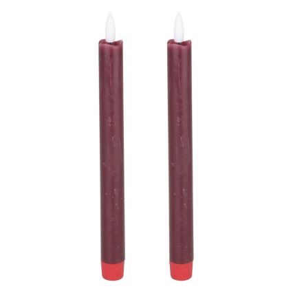 Eglo - ZESTAW 2x Świeca LED LED/1xAAA 24,5 cm czerwony
