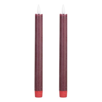 Eglo - ZESTAW 2x Świeca LED LED/1xAAA 24,5 cm czerwony