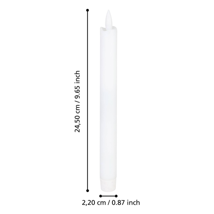 Eglo - ZESTAW 2x Świeca LED LED/1xAAA 24,5 cm biały