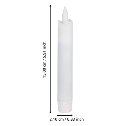 Eglo - ZESTAW 2x Świeca LED LED/1xAAA 15 cm biały