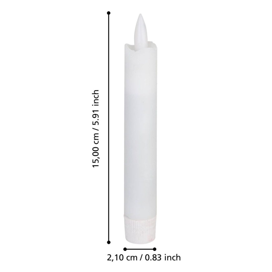 Eglo - ZESTAW 2x Świeca LED LED/1xAAA 15 cm biały