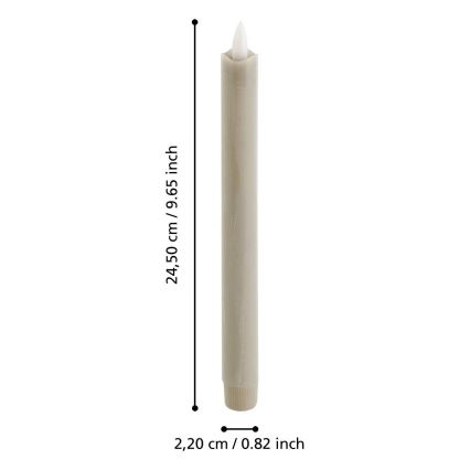 Eglo - ZESTAW 2x Świeca LED LED/1xAAA 24,5 cm beżowy