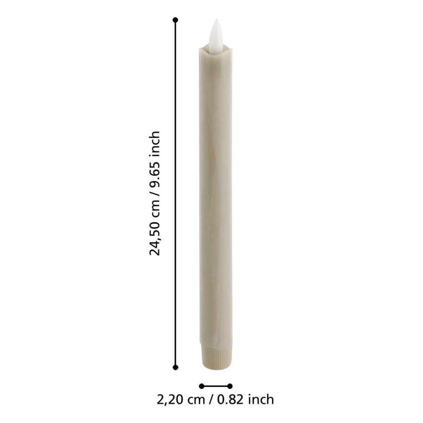 Eglo - ZESTAW 2x Świeca LED LED/1xAAA 24,5 cm beżowy