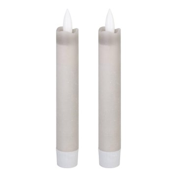 Eglo 422223 - ZESTAW 2x Świeca LED ANTANABE LED/1xAAA 15 cm szary