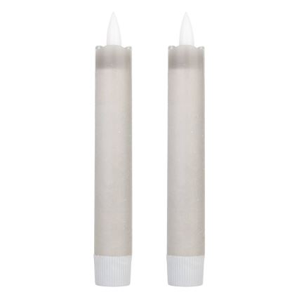 Eglo 422223 - ZESTAW 2x Świeca LED ANTANABE LED/1xAAA 15 cm szary